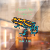Poison dart frog cartoon illustratie raamsticker (Vel 2)