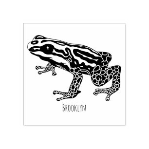 Poison dart frog cartoon illustratie rubberstempel