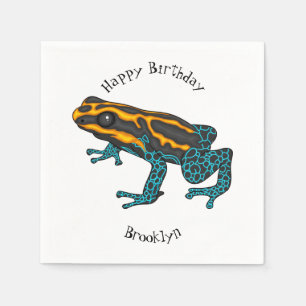 Poison dart frog cartoon illustratie servet