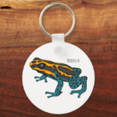 Poison dart frog cartoon illustratie sleutelhanger (Voorkant)