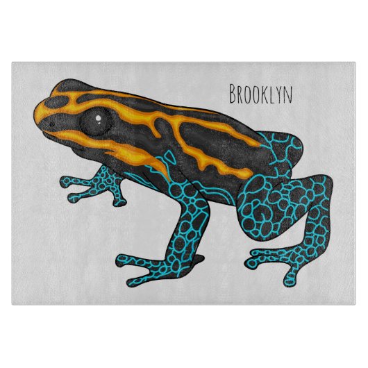 Poison dart frog cartoon illustratie snijplank (Voorkant)