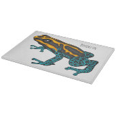 Poison dart frog cartoon illustratie snijplank (Hoek)