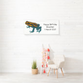 Poison dart frog cartoon illustratie spandoek (Insitu)