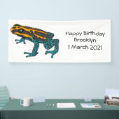 Poison dart frog cartoon illustratie spandoek (Beurs)