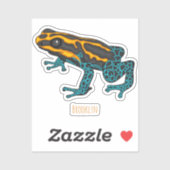 Poison dart frog cartoon illustratie sticker (Vel)