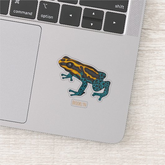 Poison dart frog cartoon illustratie sticker (Detail)