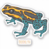 Poison dart frog cartoon illustratie sticker (Voorkant)