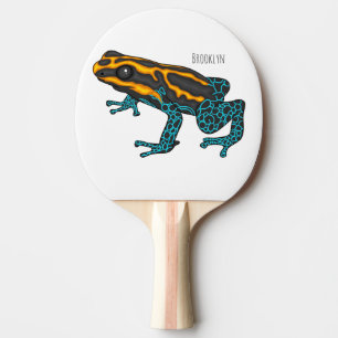 Poison dart frog cartoon illustratie tafeltennisbatje