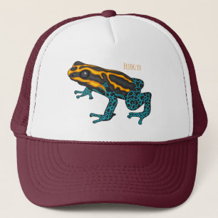 Poison dart frog cartoon illustratie trucker pet