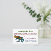 Poison dart frog cartoon illustratie visitekaartje (Staand voorkant)