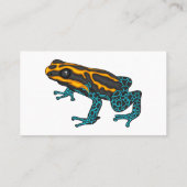 Poison dart frog cartoon illustratie visitekaartje (Achterkant)