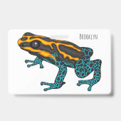 Poison dart frog cartoon illustration badge (Achterkant)