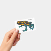 Poison dart frog cartoon illustration badge (Handheld)