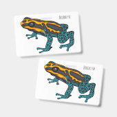 Poison dart frog cartoon illustration badge (Voor- en achterkant)