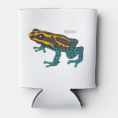 Poison dart frog cartoon illustration blikjeskoeler (Voorkant)