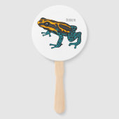Poison dart frog cartoon illustration  handwaaier (Achterkant)