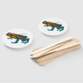 Poison dart frog cartoon illustration  handwaaier (Niet-gemonteerd)