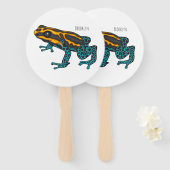 Poison dart frog cartoon illustration  handwaaier (Voorkant en achterkant)