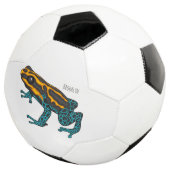 Poison dart frog cartoon illustration voetbal (Drie kwart)