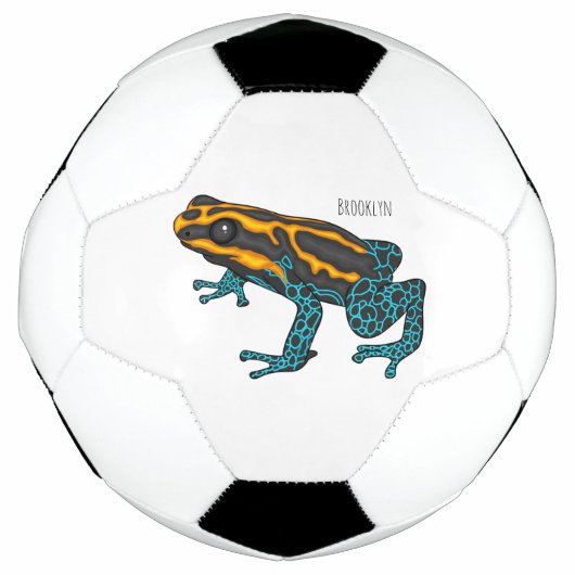 Poison dart frog cartoon illustration voetbal (Voorkant)
