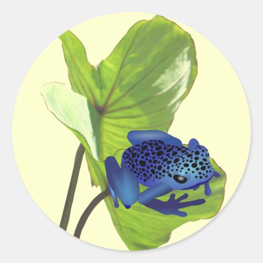 Poison Dart Frog Ronde Sticker (Voorkant)