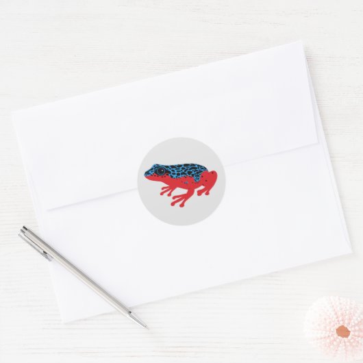 Poison Dart Frog Ronde Sticker (Envelop)