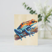 Poison Dart Frog Sinaasappel Blauw Briefkaart (Staand voorkant)