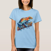 Poison Dart Frog Sinaasappel en Blauw T-shirt (Voorkant)