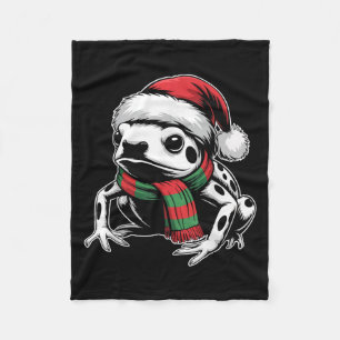 Poison Dart Frog Xmas Santa Hat Sjaal Kerstmis Co Fleece Deken