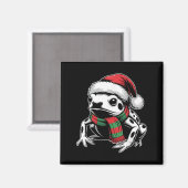 Poison Dart Frog Xmas Santa Hat Sjaal Kerstmis Co Magneet (Voorkant / Achterkant)