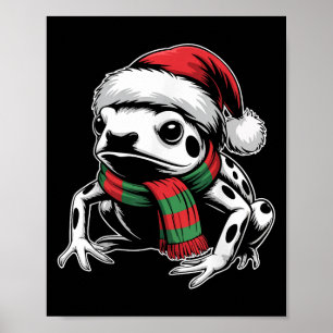 Poison Dart Frog Xmas Santa Hat Sjaal Kerstmis Co Poster