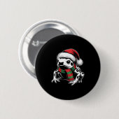 Poison Dart Frog Xmas Santa Hat Sjaal Kerstmis Co Ronde Button 5,7 Cm (Voorkant /achterkant)