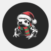 Poison Dart Frog Xmas Santa Hat Sjaal Kerstmis Co Ronde Sticker (Voorkant)