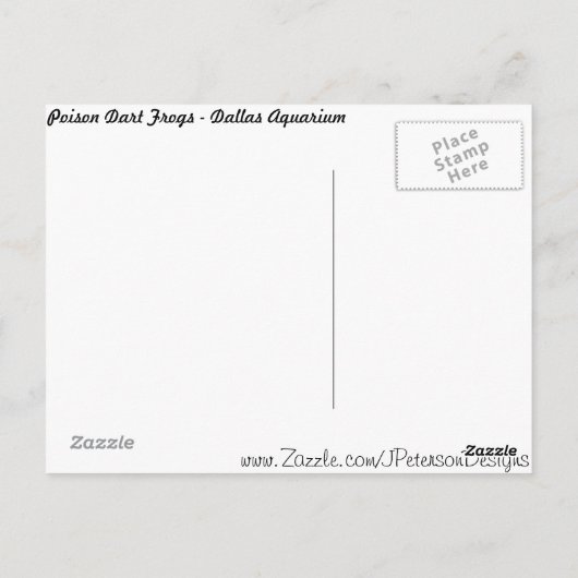 Poison Dart Frogs Briefkaart (Achterkant)