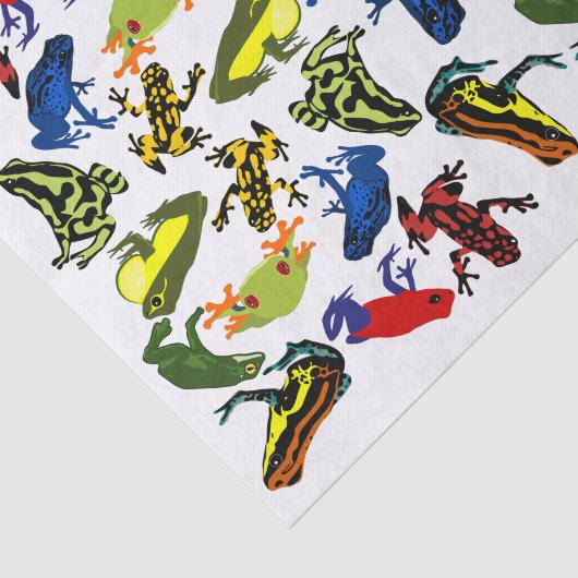 Poison Dart Frogs, kinder amfibische boomkikker Tissuepapier (Detail)