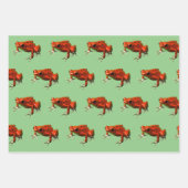 Poison Dart Kikkers die papierbladen overvullen Inpakpapier Vel (Voorkant)