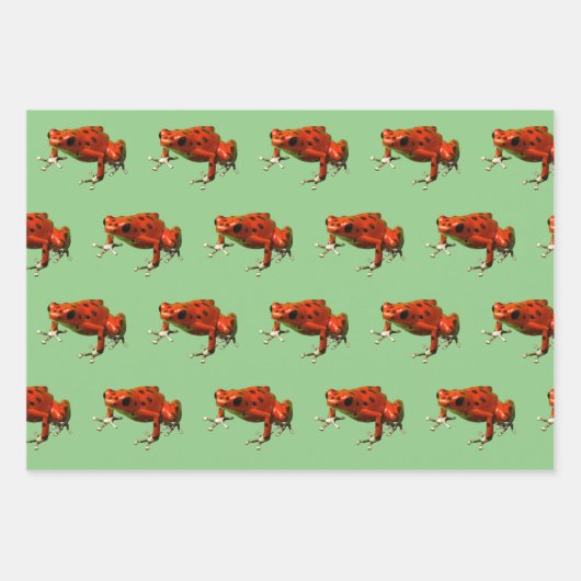 Poison Dart Kikkers die papierbladen overvullen Inpakpapier Vel (Voorkant)