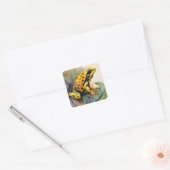Poison Dart Yellow Frog Waterverf Vierkante Sticker (Envelop)