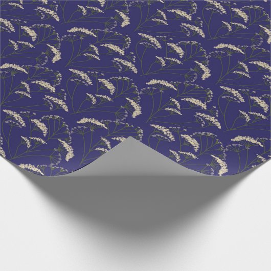 Poison Garden | Snakeroot blauw en wit Cadeaupapier (Hoek)