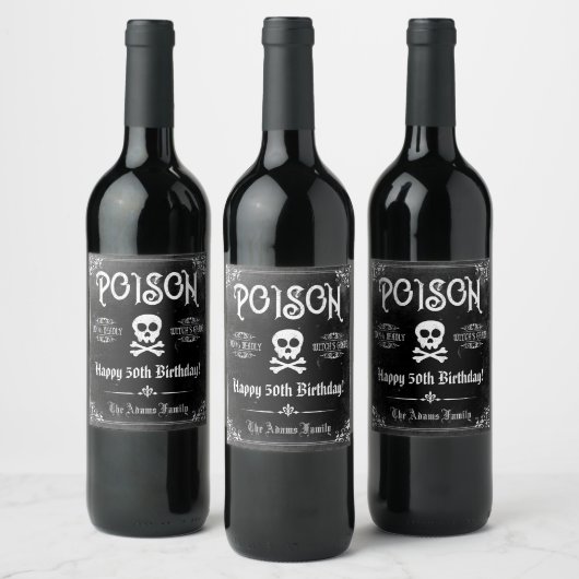 Poison Gothic Wijn Etiket (Flessen)