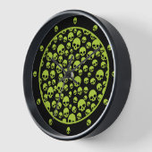 Poison Green Random Skull Patroon Grote klok (Hoek)