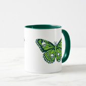 Poison Green Skull Butterfly Mok (Voorkant rechts)