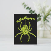 Poison Green Spider Briefkaart (Staand voorkant)