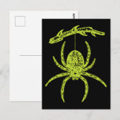 Poison Green Spider Briefkaart (Voorkant / Achterkant)