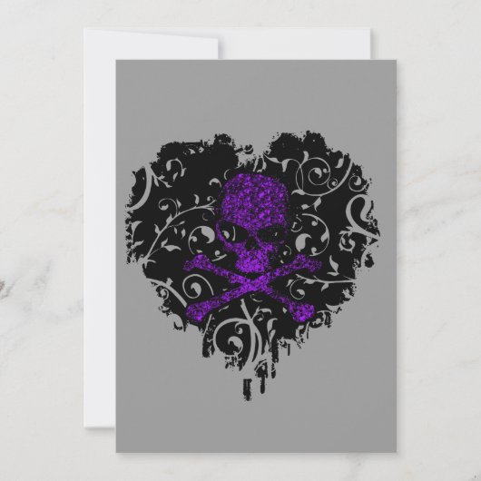 Poison Heart Skull Gothic Vrijgezellenfeest Kaart (Voorkant)