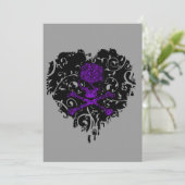 Poison Heart Skull Gothic Vrijgezellenfeest Kaart (Staand voorkant)