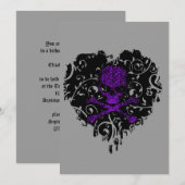 Poison Heart Skull Gothic Vrijgezellenfeest Kaart (Voorkant / Achterkant)