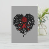 Poison Heart Skull Gothic Vrijgezellenfeest Kaart (Staand voorkant)