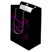 Poison Paarse Trick or treat Gift Bag Medium Cadeauzakje (Achterkant Gekanteld)
