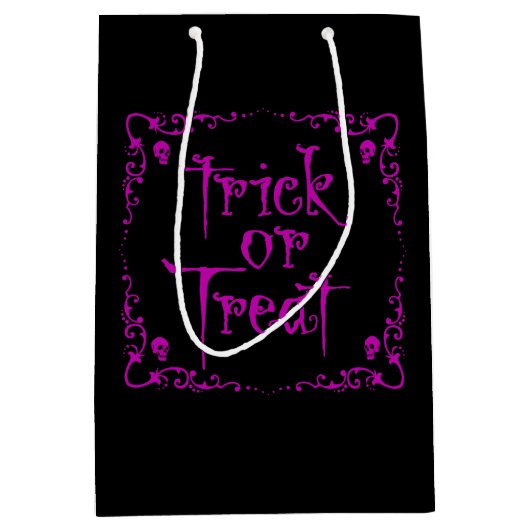 Poison Paarse Trick or treat Gift Bag Medium Cadeauzakje (Voorkant)